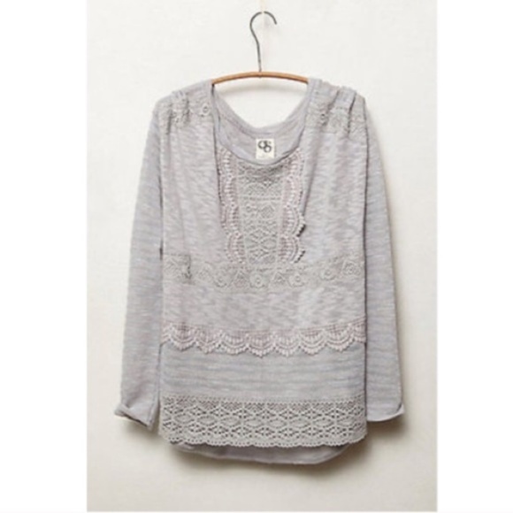 Anthropologie Sweaters - Anthropologie One September Gray Heirloom Pullover